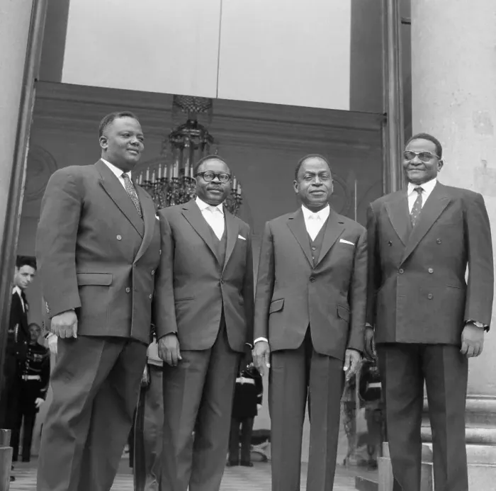 Framed Print : African Leaders Posing Together at Meeting in Paris Framed Print : African Leaders Posing Together at Meeting in Paris