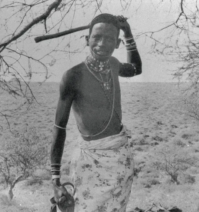 Framed Print : African Native Posing in Warrior Costume Framed Print : African Native Posing in Warrior Costume