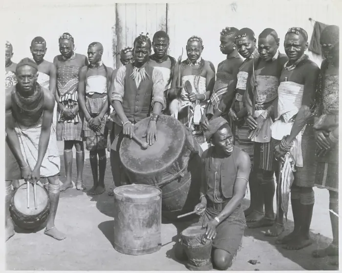 Framed Print : African Tribesmen with Drums Framed Print : African Tribesmen with Drums