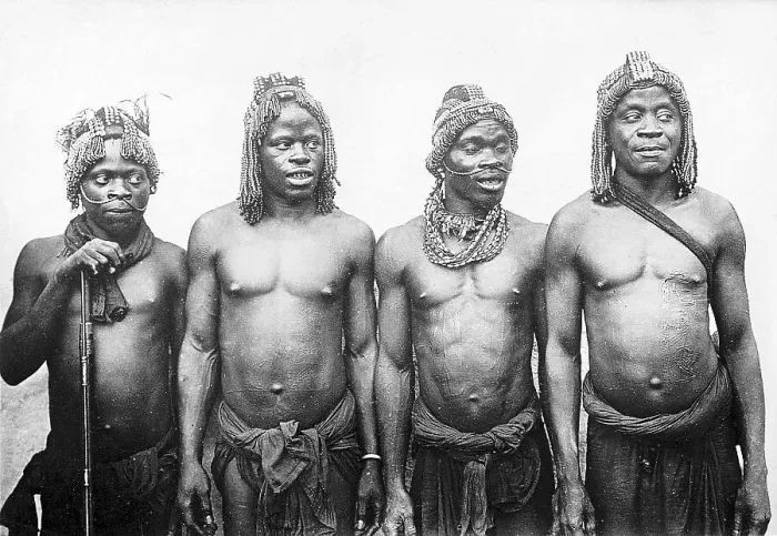 Framed Print : African Tribesmen with Ritual Scars Framed Print : African Tribesmen with Ritual Scars