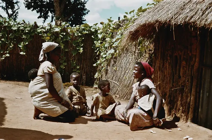 Framed Print : African Villagers Framed Print : African Villagers