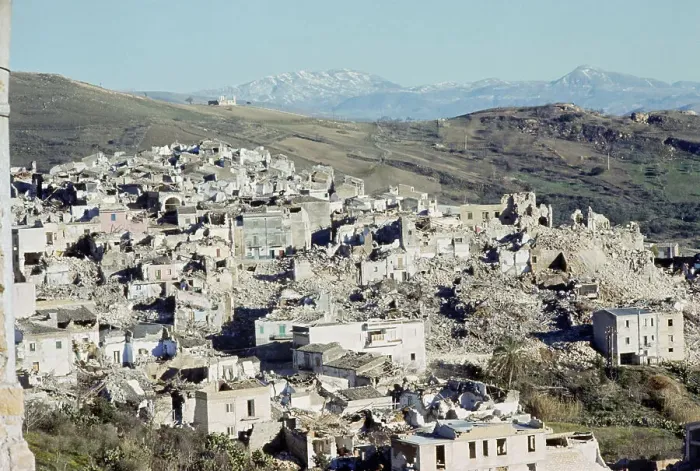 Framed Print : Aftermath Of Earthquake, Sicily Framed Print : Aftermath Of Earthquake, Sicily