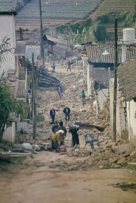 Framed Print : Aftermath Of Guatemala Earthquake Framed Print : Aftermath Of Guatemala Earthquake