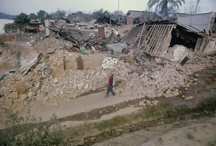 Framed Print : Aftermath Of Guatemala Earthquake Framed Print : Aftermath Of Guatemala Earthquake