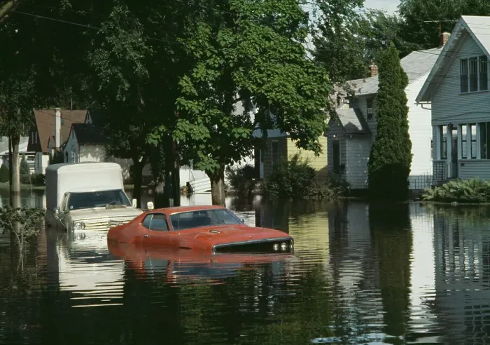 Framed Print : Aftermath Of Zumbro River Flooding