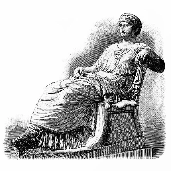 Agrippina. Antique illustration engraving of Agrippina