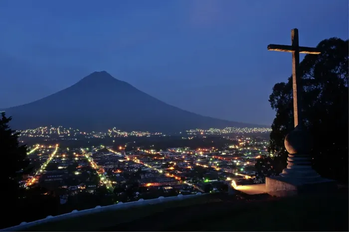 Framed Print : Agua Volcano at dusk, Sacatepequez, Guatemala, Latin America Framed Print : Agua Volcano at dusk, Sacatepequez, Guatemala, Latin America