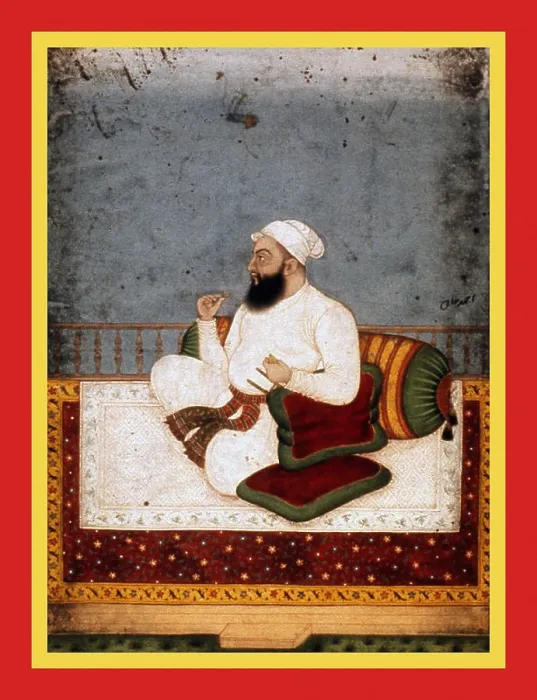 Framed Print : Aḥmad Khan wearing white turban Framed Print : Aḥmad Khan wearing white turban