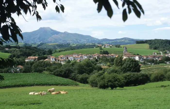 Framed Print : Ainhoa, Basque province of Labourd, located in the department of Pyrenees-Atlantiques