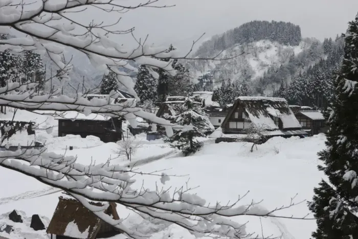 Framed Print : Ainokura Village in Winter Framed Print : Ainokura Village in Winter