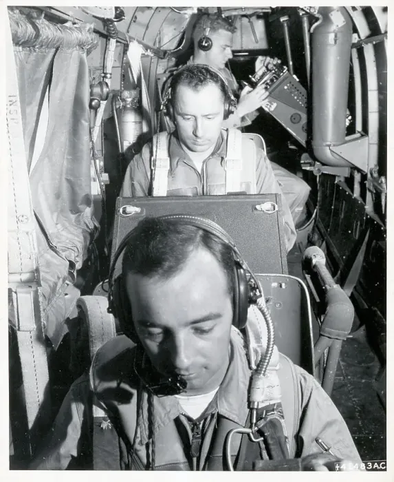 Framed Print : Air Crew Practicing Flight Proceedures Framed Print : Air Crew Practicing Flight Proceedures