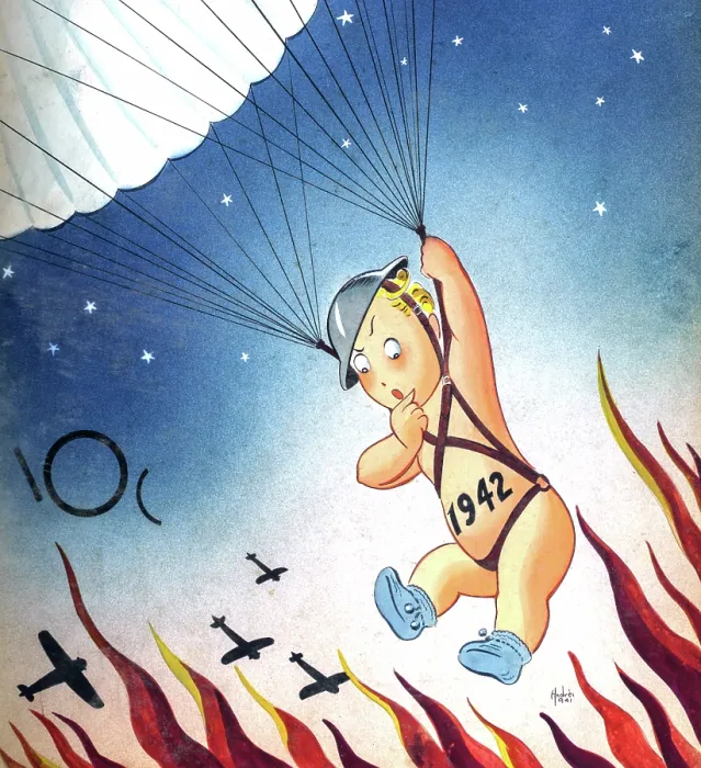 Framed Print : Air Drop 1942 Framed Print : Air Drop 1942