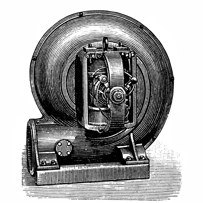 Framed Print : Air fan. Antique illustration of air fan