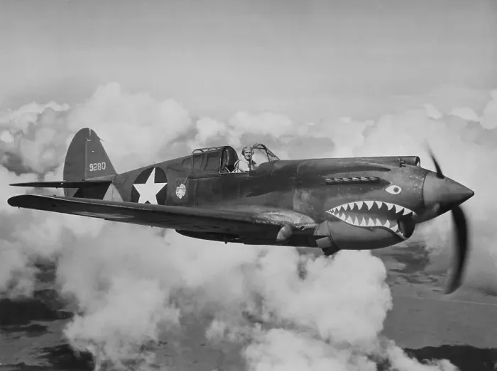 Framed Print : Air Force Airplane with Elaborate Artwork in Flight Framed Print : Air Force Airplane with Elaborate Artwork in Flight