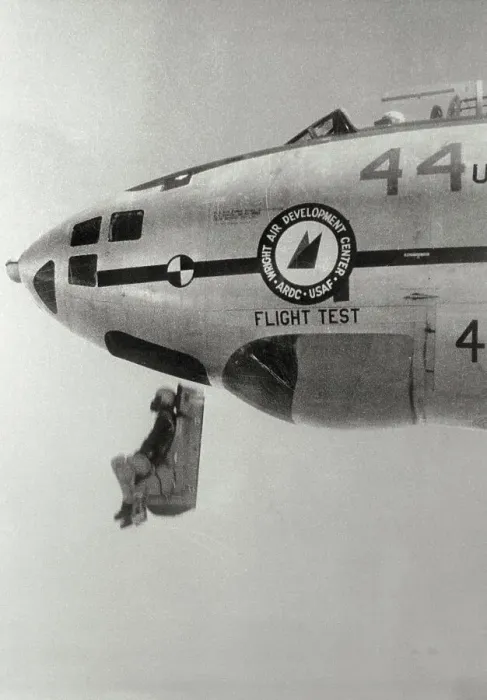 Framed Print : Air Force Pilot Testing Ejection Seat