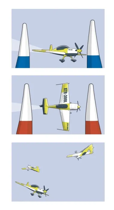 Framed Print : Air racing manoeuvres