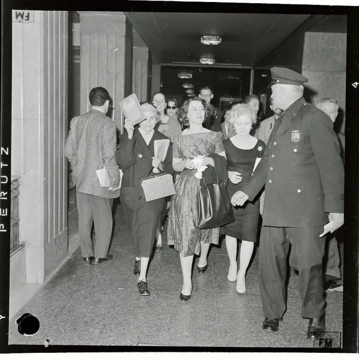 Framed Print : Air Raid Drill Violators Waiting at City Hall Framed Print : Air Raid Drill Violators Waiting at City Hall