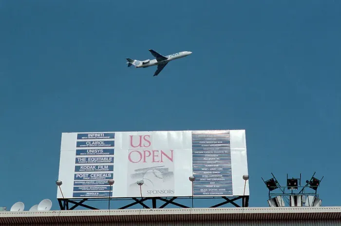 Framed Print : Aircraft Flying Over U.S. Open Framed Print : Aircraft Flying Over U.S. Open