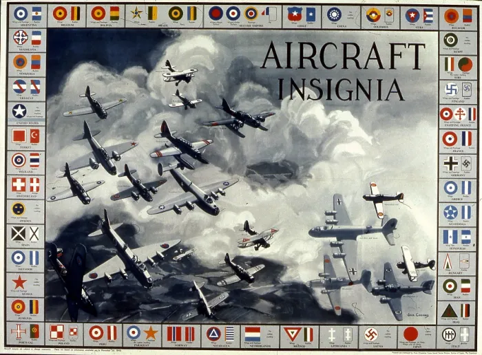 Framed Print : Aircraft Insignia Chart