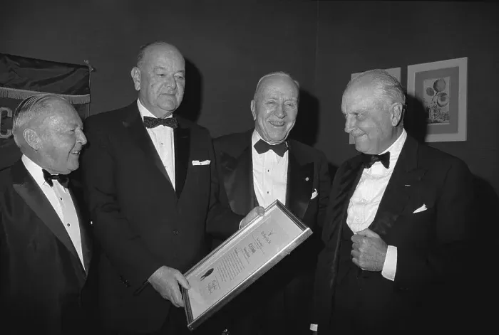 Framed Print : Four Airline Executives at Wings Club Annual Dinner Framed Print : Four Airline Executives at Wings Club Annual Dinner