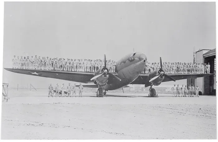 Framed Print : Airmen Standing on Plane Framed Print : Airmen Standing on Plane