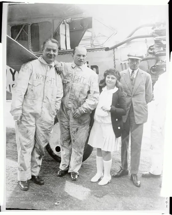 Framed Print : Airplane Expert Charles Levine with Daughter and Others Framed Print : Airplane Expert Charles Levine with Daughter and Others