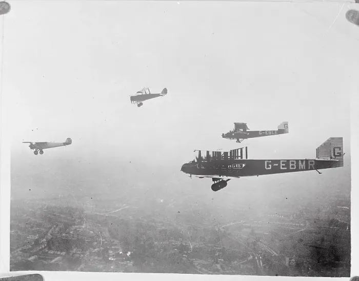 Framed Print : Airplane Formation Flying Over England Framed Print : Airplane Formation Flying Over England