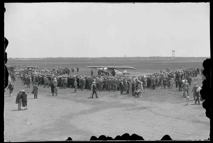 Framed Print : Airplane on The Ground Before Lindbergh Transatlantic Flight Framed Print : Airplane on The Ground Before Lindbergh Transatlantic Flight