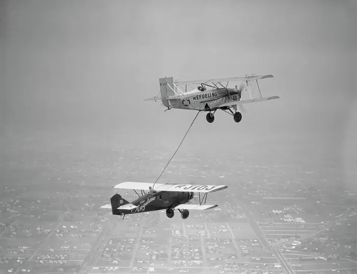 Framed Print : Airplane Refueling in Midair Framed Print : Airplane Refueling in Midair