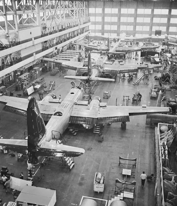 Framed Print : Airplanes on Production Line in Hangar Framed Print : Airplanes on Production Line in Hangar