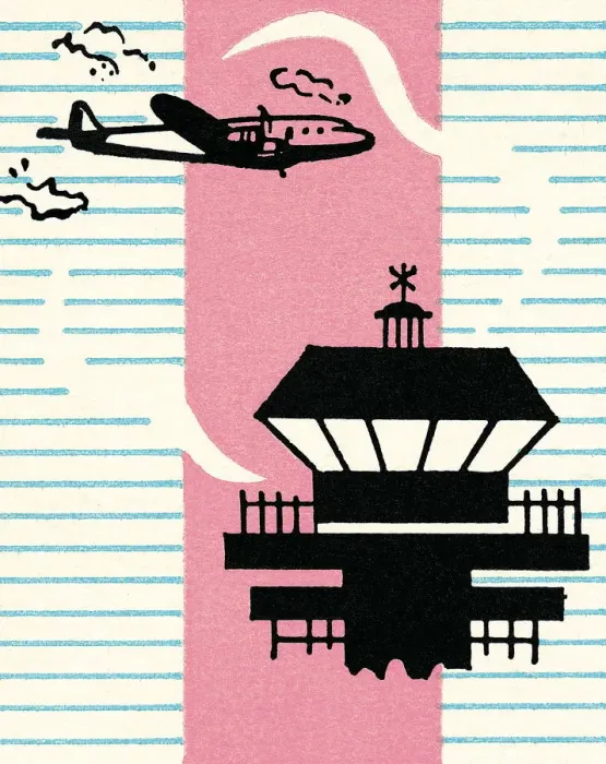 Framed Print : Airplanes and tower