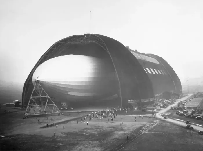 Framed Print : Airship Under Construction Framed Print : Airship Under Construction