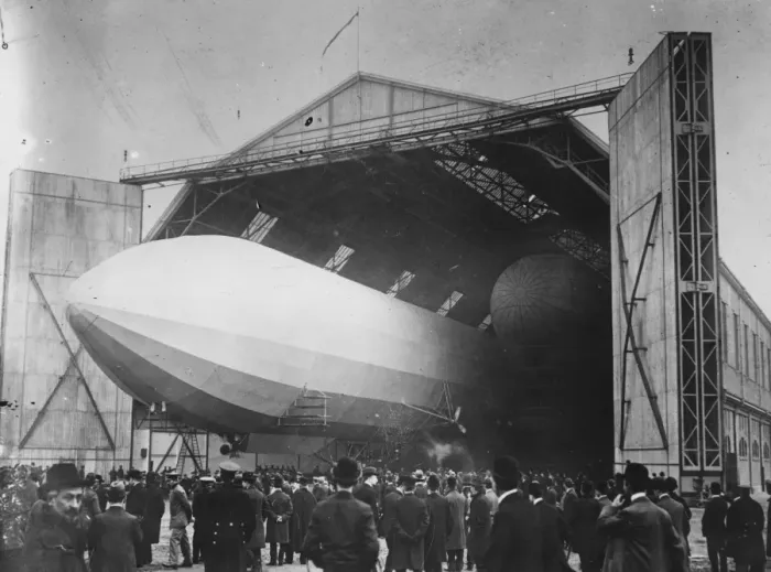 Framed Print : Airship Factory