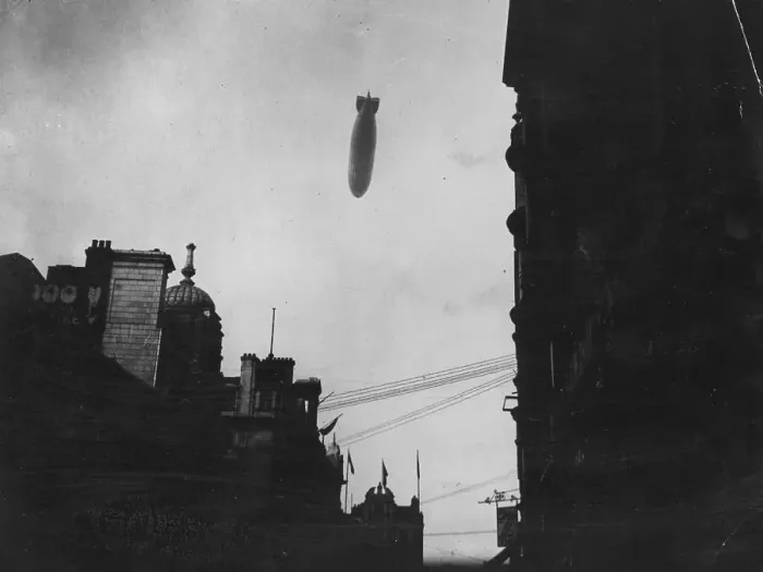 Framed Print : Airship Falling Framed Print : Airship Falling