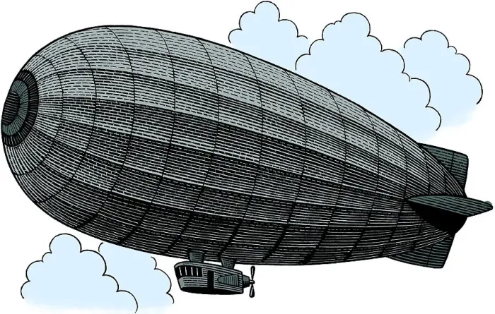 Framed Print : Airship Illustration Framed Print : Airship Illustration