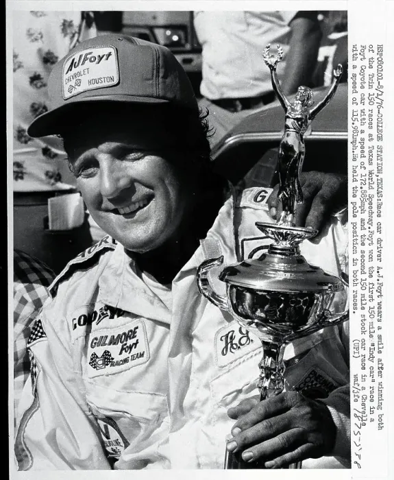 Framed Print : A.J. Foyt Holding Racing Trophy Framed Print : A.J. Foyt Holding Racing Trophy