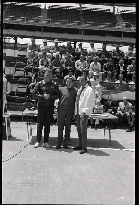 Framed Print : A.J. Foyt With Race Car Colleagues Framed Print : A.J. Foyt With Race Car Colleagues