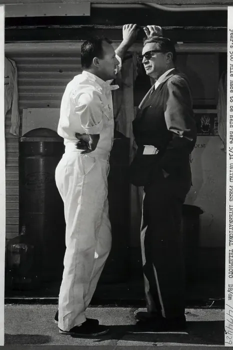 Framed Print : A.J. Foyt Talking to Tony Hulman Framed Print : A.J. Foyt Talking to Tony Hulman