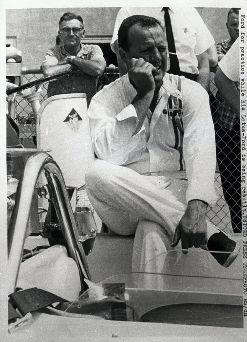Framed Print : A.J. Foyt Waiting for Car to be Ready Framed Print : A.J. Foyt Waiting for Car to be Ready