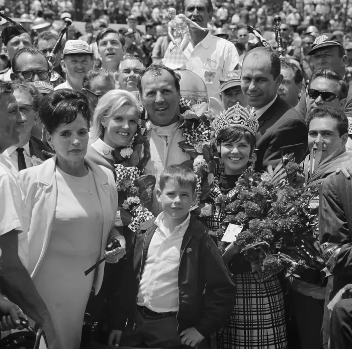 Framed Print : A.J. Foyt, Wife and Boy after Winning Indy 500 Framed Print : A.J. Foyt, Wife and Boy after Winning Indy 500