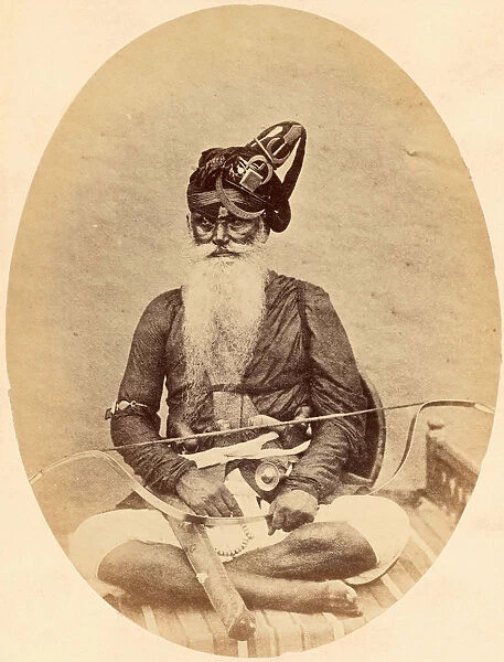 Akalee. An Akali or Akalee devotee of Sikhism in Lahore, Pakistan, circa 1870