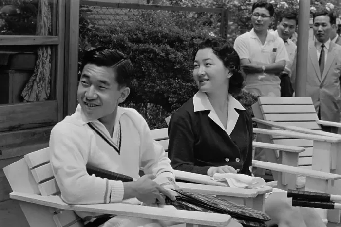 Framed Print : Akihito and Wife at Tennis Club Framed Print : Akihito and Wife at Tennis Club