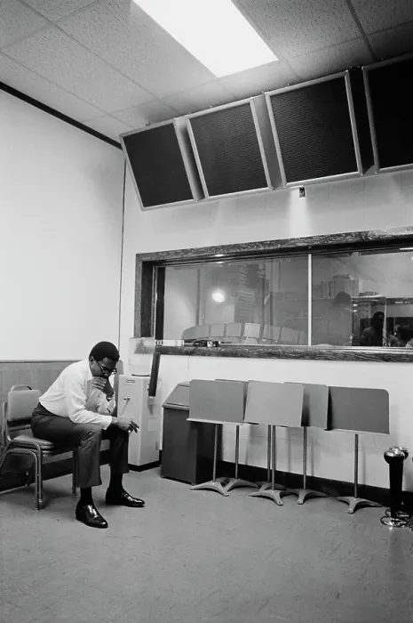 Framed Print : Al Bell, Vice President of Stax Records, while producing a recording session Framed Print : Al Bell, Vice President of Stax Records, while producing a recording session