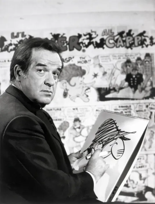 Framed Print : Al Capp Drawing Cartoon Character On Pad Framed Print : Al Capp Drawing Cartoon Character On Pad