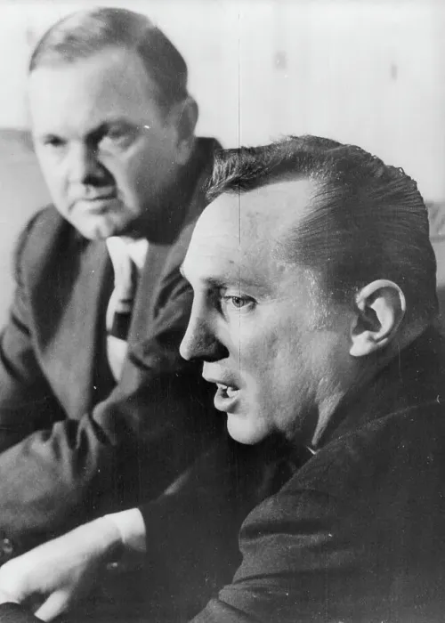 Framed Print : Al Davis and Ralph Wilson Answer Questions Framed Print : Al Davis and Ralph Wilson Answer Questions