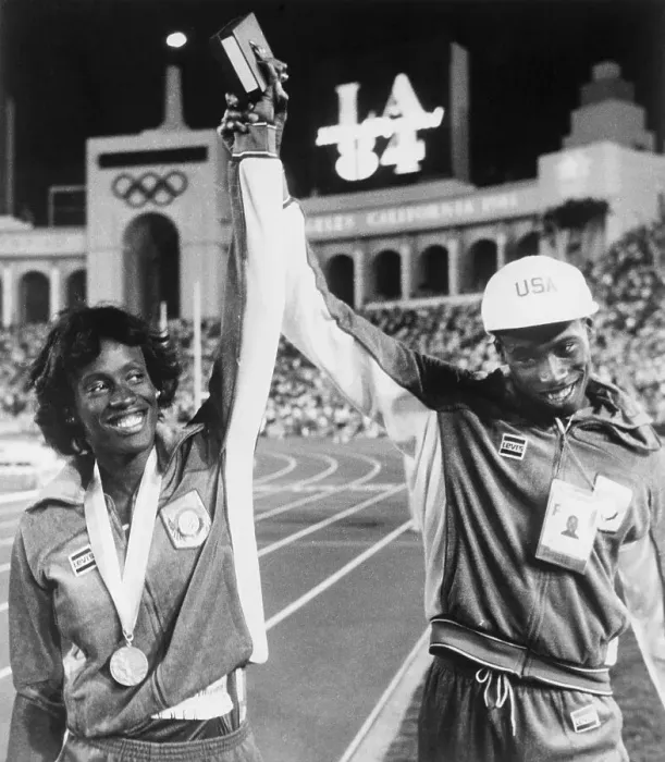 Framed Print : Al and Jackie Joyner at Olympic Games in Los Angeles