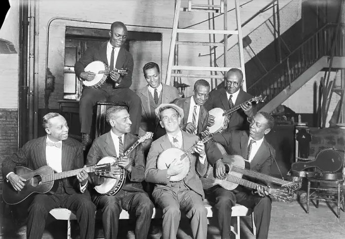 Framed Print : Al Jolson and His Band Framed Print : Al Jolson and His Band