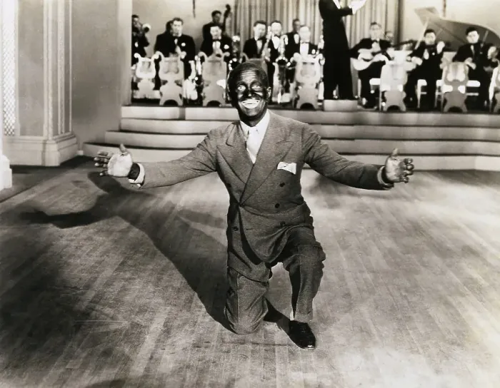 Framed Print : Al Jolson in Blackface Performing with Band Framed Print : Al Jolson in Blackface Performing with Band