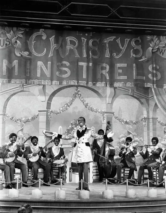 Framed Print : Al Jolson with Christy's Minstrels Framed Print : Al Jolson with Christy's Minstrels