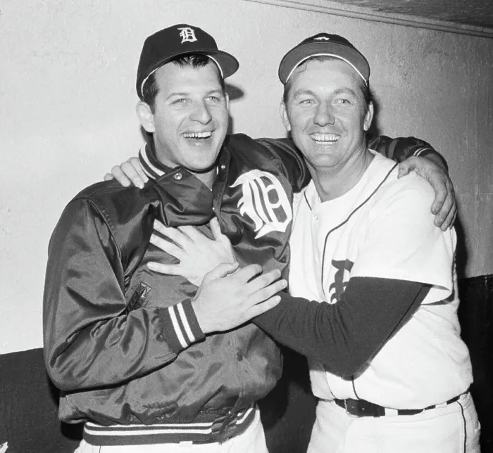 Framed Print : Al Kaline and Mickey Lolich Arm in Arm Framed Print : Al Kaline and Mickey Lolich Arm in Arm
